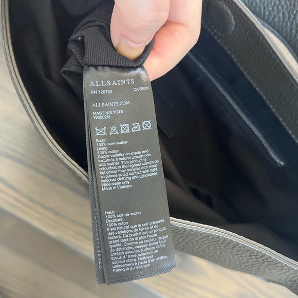 All Saints Mast Tote Shoulder Bag in Musk Brown - Picture 12 of 16